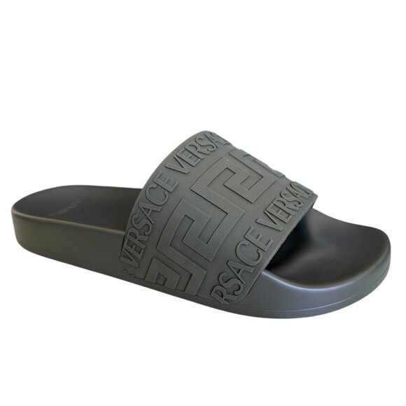 Versace 1006272 Men\'s Rubber Greca Gomma Pool Slide, sizes 41 main image 8